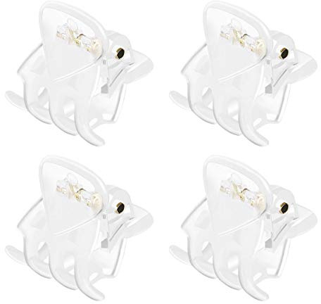 Frcolor 24 Stücke Mini Haarspangen Transparente Haargreifer Kunststoff Haarspange Clips Rutschfeste Haarnadeln für Mädchen Frauen