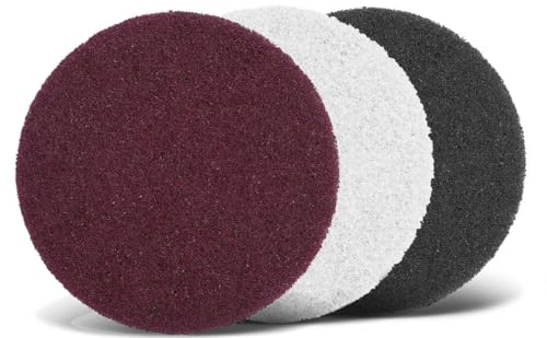 MENZER Fleece Schleifvliese, 115 mm, f. Exzenterschleifer, Faservlies (10 Stk.) grob (ca. K 80)