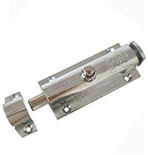SENRISE perno de resorte automático, cierre simple práctico de aleación de zinc, perno de bloqueo deslizante para puertas, armarios, ventana, muebles, plateado