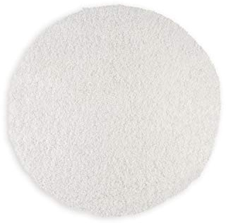 WohnDirect Premium Hochflor Badezimmerteppich Weiß • Rutschfester & Extra Flauschiger Badvorleger • Badteppich, Badematte Rund Ø 70 cm