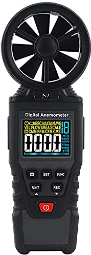 XIXIDIAN Compteur de Vitesse du Vent de Poche pour mesurer la Vitesse du Vent, la température et Le Refroidissement éolien avec rétroéclairage et Max/Min pour la Prise de Vue, Faire Sauter, Voler, e