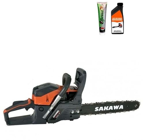 SAKAWA Benzin-Kettensäge 48cc 16 + Engrase Öl + Motoröl