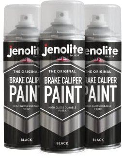 JENOLITE- Bremssattellack Schwarz. Bremssattelfarbe. Hitzefester Thermolack für Bremsklötze am Auto bis 300°C. Inhalt: 3x 400ml