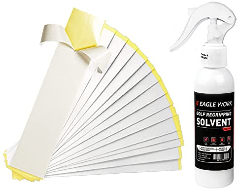 EAGLE WORK Golf Grip Kits for Regripping Golf Clubs, Four Options Available, Including Golf Grip Tape Strips, Grip Solvent, Hook Blade & Rubber Vise Clamp