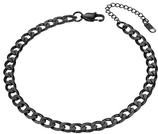 Richsteel Fußkette für damen Sommer Fußkettchen Panzerkette Figarokette Weizenkette Fußschmuck verstellbare Fußkette mit Geschenkebox
