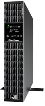 CyberPower OL2200ERTXL2U Online Doppelwandler USV 2200VA/2000W, Rack/Tower 2U schwarz, EMI/RFI Filter, RJ11/RJ45 Schutz, 1-phasig, IEC C20 Eingang, 3 m Kaltgeräteverlängerung, LCD, USB, EPO, Railkit