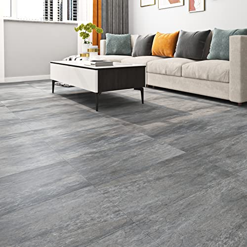 FunStick Vinilo Suelo Baño Oscuro 5 Baldosas 30X60CM Suelo Vinilo Autoadhesivo Gris Suelos Baldosas Vinilicas Adhesivas Poner Suelos Vinilico Cocina Papel Adhesivo Para Pisos Losetas Para Paredes