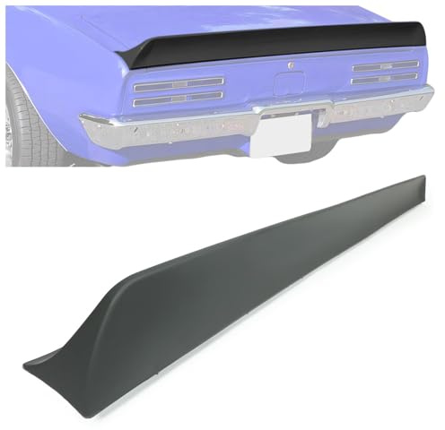 KUAFU Trunk Rear Bumper Spoiler Compatible with 1967 1968 Pontiac Firebird Chevrolet Camaro Wing Fin Air Dam Deflector Nylon Gray