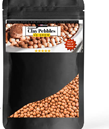 UK GROW Clay Pebbles 5L hydroponic Growing Substrate soil addative (5L)