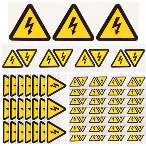 30pcs Etichetta Alta Tensione Avvertimento Decalcomanie Tensione Contatto Decalcomania Scossa Elettrica Adesivo Scossa Elettrica Etichette Ad Alta Tensione