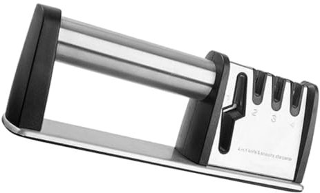 GOOHOCHY Ergonomischer Manueller Messerschärfer Mit Anti-rutsch-basis Präzises Schärfwerkzeug Für Küchenmesser Und Scheren Langlebiger Haushaltsschärfer Komfortabler Griff Einfach Zu Bedien