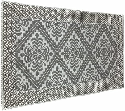 FLORY Tappeto Sardo in Puro Cotone Giglio 3 colori 9 misure (Grigio, 80x200)