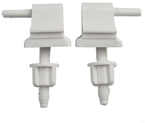 2 pezzi di cerniere per sedile WC, set di ricambio con viti, dadi, in plastica, set di riparazione per toilette, copertura superiore, coperchio, accessori per bagno, hardware, bianco