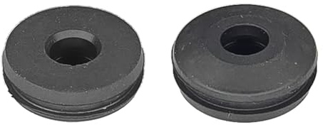 cyclingcolors 2x Passe cloison universel pour durite passage Ø9mm en caoutchouc noir Gaine Câble Tuyau Flexible Tondeuse Tracteur Débroussailleuse Bouchon Carburant, Ø25mm 1 trou