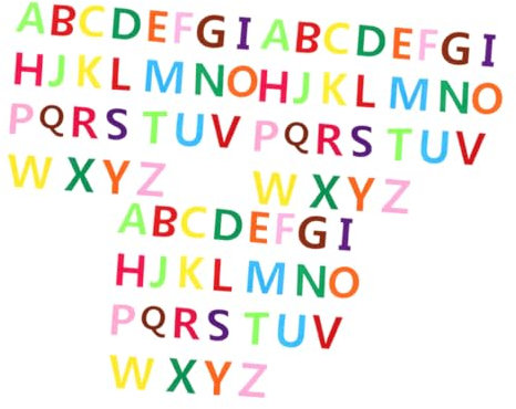 Gogogmee 3sätze Filz-alphabet- Bunte Buchstaben-ornamente Für Bastelarbeiten Party-dekoration Kinderspielzeug Diy-projekte Filzernen Buchstaben Für Scrapbooking