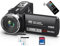 Videokamera 4K Camcorder 48MP mit IR Nachtsicht, 18X Digitalzoom 30 FPS Webcam Video Kamera 3.0-Zoll 270° Rotation Touchscreen Vlogging Kamera für YouTube mit Fernbedienung, 2 Batterien, 32GB SD Karte