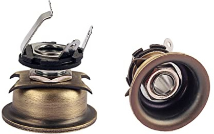 Vaguelly Guitar Jack Socket Connector Replacement Set with Copper and Iron Material Featuring Output Jacks Replacement and Easy Installation, Compatible with Guitar and Instrument