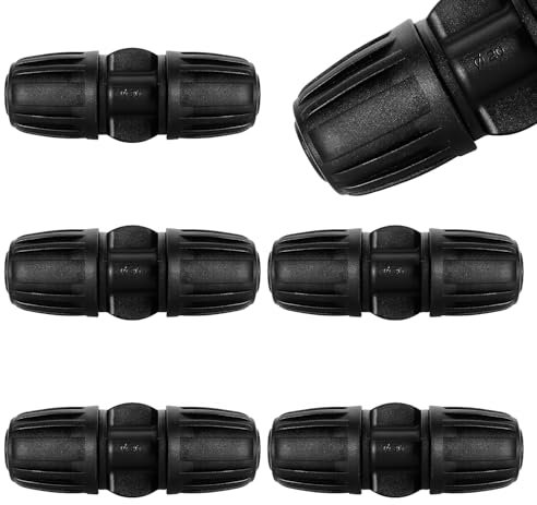 VooGenzek 5 Pièces 20mm Raccords D'irrigation Goutte à Goutte, Adaptateur Droits D'Irrigation Goutte, Raccords D'irrigation Droits, Connecteur de Tuyau D'irrigation, pour Jardin, Pelouse