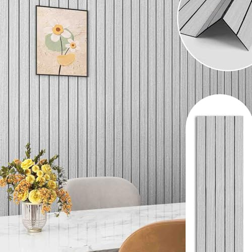 YENHOME Panneaux acoustiques 3D à lattes en bois 3D pour décoration murale d'intérieur, panneaux insonorisants en mousse PVC pour décoration murale intérieure, chambre à coucher, bureau, plafond, noir