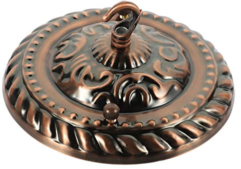DIYEAH Plaque de Recouvrement Support de Fixation Robuste et Facile à Installer du Lustre en Fer Vintage Trou Central de 10mm pour Décoration de Maison