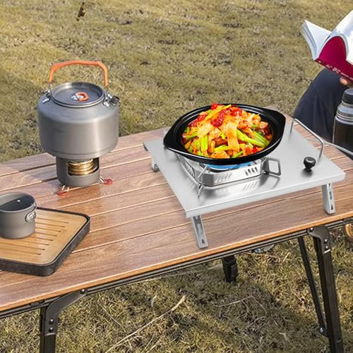 Cuisinière de camping table pliante cuisinière de camping cuisine extérieure cuisinière à gaz 2600w, cuisinière de camping de table 2600w