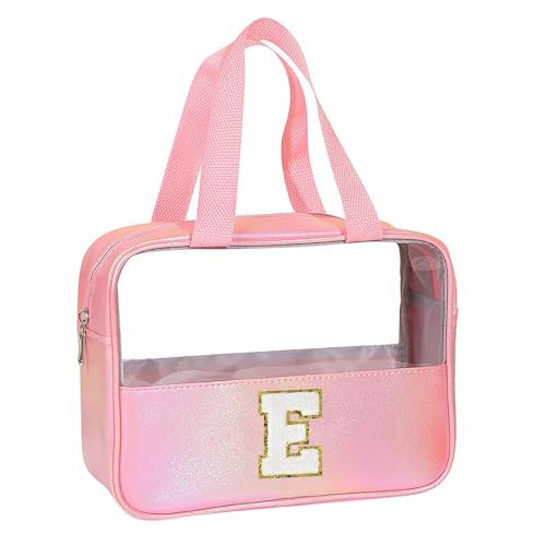 Transparent Kosmetiktasche, Rosa Kulturbeutel, Reise Wasserdicht Kulturbeutel, Geburtstagsgeschenke Für Mädchen, Frauen, Mütter, Beste Freundinnen Und Brautjungfern