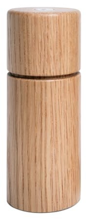 Crushgrind Bergen Gewürzmühle aus Holz mit Keramikmahlwerk | Salz und Pfeffermühle mit verstellbaren Mahlgrad für grobes Salz | Kräutermühle aus hochwertigen, nachhaltigen Materialien (Oak) | 12 cm - Keramikmahlwerk mit verstellbarem Mahlgrad - Für Salz, Pfeffer & Kräuter - Natural