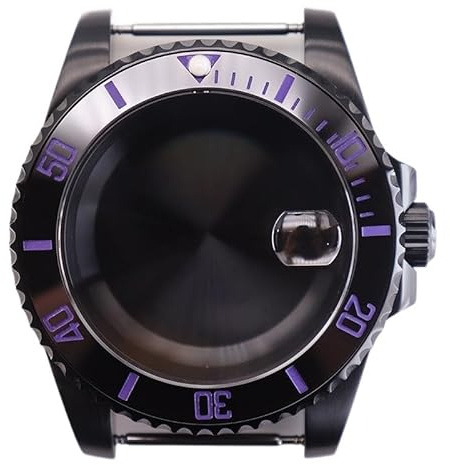 XTINKOPW 1pc 40mm Schwarz Taucher Herren Uhr Gehäuse Glas for Submariner NH35 NH36 NH38 Eta2824 Miyota8215 Bewegung 28,5 mmDial(Style 23,Miyota 8215)