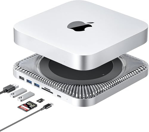 Hub USB-C con alloggiamento per disco rigido per Mac Mini M1, estensione porte e spazio per SSD, compatibile con Mac Mini 2018/2020