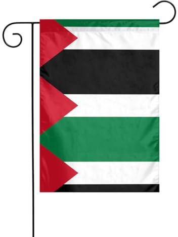 WHJSHOP Drapeau de l'État de Palestine pour décoration de cour avec 3 cm de largeur (drapeau uniquement, mât non inclus)