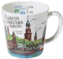 Kaffeebecher Hamburg Hafen, Kaffeetasse Tassen Teetassen Kaffeepott Henkelbecher