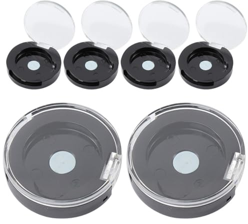 COLLBATH Lot de 6 Boîtes Vides pour Fards à Paupières Magnétiques 26 MM Étuis Noirs Compacts et Légers Palette de Maquillage Vide pour Rangement et Voyage