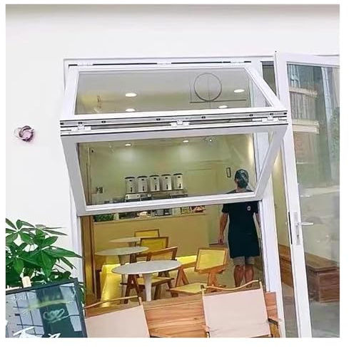 Finestra in lega di alluminio con design scorrevole superiore e inferiore per montaggio a filo, ideale per la sostituzione di finestre di case mobili e per l'uso in stand di concessioni (20x