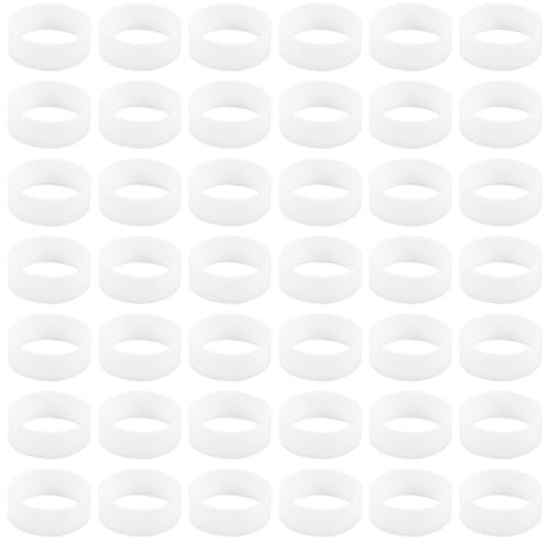 Hoement Bandas de Silicona para Cables de Alimentación Blancas 12 Mm X 5 Mm X 0,6 Mm, Bridas Reutilizables de Goma para Gestión y Organización de Cables de Datos, Paquete de 500 Unidades