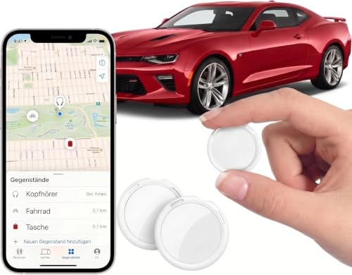 2er-Pack Tracker Tags [ | Bluetooth Smart Tracking Device Gegenstandsfinder Schlüsselfinder wasserdicht Weltweite Tracker für Haustier Geldbörse Katzen