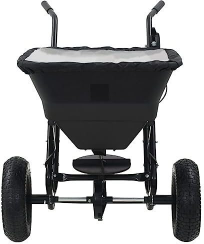 Lumanois Spargisale a Spinta in PVC e Acciaio 106x73x76 cm 45 L, Casa e Giardino,Prato e Giardino,Giardinaggio,Attrezzi da Giardinaggio,Spandiconcime, 14.8kg-142966