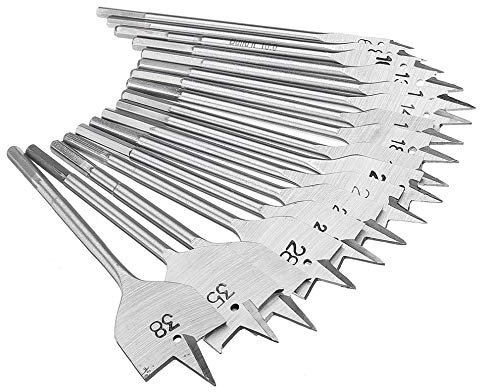 Flat Wood Drill - 5Pcs BE-TOOL Flat Drill Bits Woodworking Three-Point Flat Drill for Electric Drills, Bench Drills, and Rechargeable Drills (23mm)