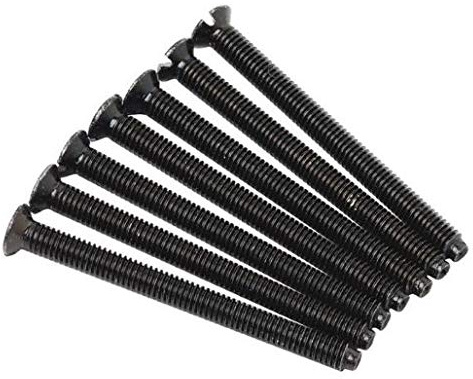 20 x Electrical Black Screws for Light Plug Socket Boxes Steel 3.5 x 50mm
