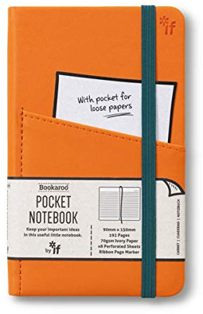 IF Bookaroo Carnet de notes de poche Orange Format A6