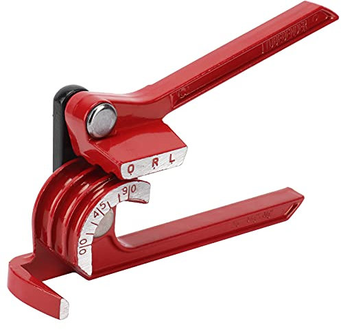 Jeffergarden Cintreuse de Tubes à 90 Degrés, Cintreuse de Tubes Manuelle 3 en 1 pour Cintreuse de Tubes à 90 ° de 6 Mm 8 Mm 10 Mm à 3 Fentes, Acier, Rouge