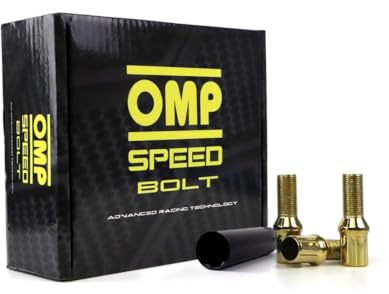 OMP Speed Juego de 20 Tornillos Acero de Colores M14X1.25 Llave de 17/19 Largo 27mm Color Amarillo y Material DIN 10.9