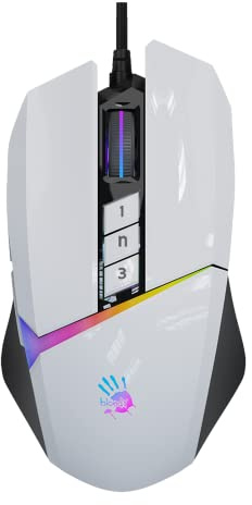 Bloody W60Max RGB FPS 10,000 CPI, All Programmable Buttons, 2000Hz Report Rate, 250 FPS,Built-in 4m Memory (Pandawhite)