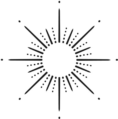 Inkster Tattoo Sonnen Ornament | NEU: Verbesserte Qualität | Hautfreundlich & EU Kosmetikzertifiziert | hochwertige Temporäre Tattoos aus pflanzlichen Inhaltsstoffen | wasserfest