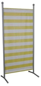 ANGERER Stellwand 178 x 82 cm, gelb-weiß | Raumteiler, Raumtrenner, Sichtschutz, für Windschutz & Schatten auf Balkon, Bezug aus Kunststoffgewebe, Made in Germany