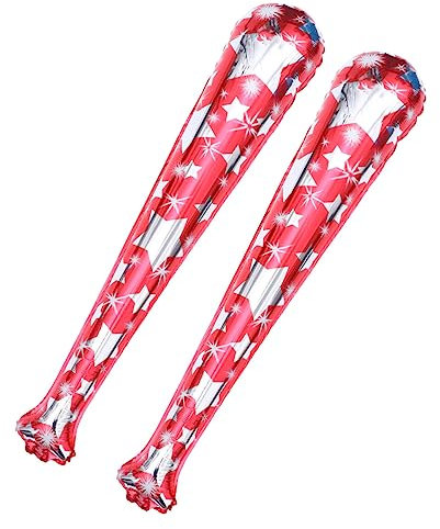 Toddmomy 20stücke Aluminiumfolie Aufblasbare Sticks Lärm-Macher Für Konzerte Sport-Events Und Partys Große Rote Cheer-Sticks Für Geburtstagsfeiern Und Hochzeiten Für Fans