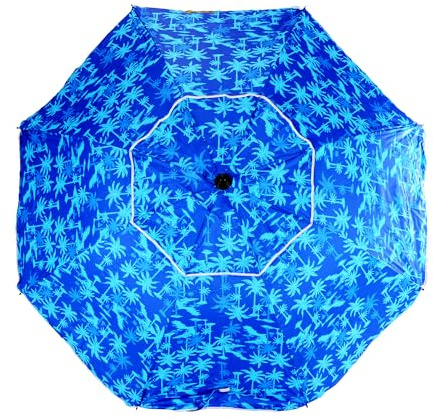 CREVICOSTA QUALITY MARK MARCAS DE CALIDAD - Ombrellone 220 cm con spirale e palo di viaggio totale. Protezione totale contro i raggi UV. 8 aste (Bahamas)
