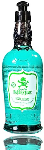 BARBERTIME Hair Tonic 400ml | Erfrischendes Haartonikum mit Menthol | Belebt Kopfhaut & Haar | Kühlt, erfrischt & stärkt | Für Männer & Frauen