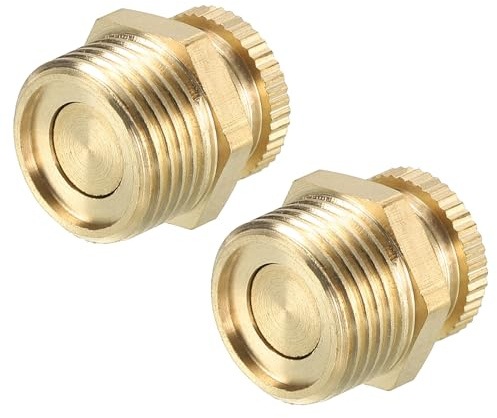 PATIKIL Valvola di Scarico Serbatoio Compressore d'Aria, 2 Pezzi G 3/8 Pezzo di Ricambio per Valvola Scarico Compressore d'Aria in Ottone
