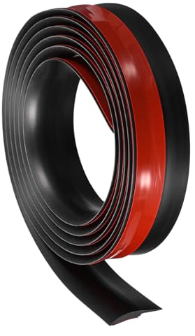 QUARKZMAN Striscia di Transizione Pavimento 6.6piedi Autoadesiva per Tappeti, Profilo di Finitura per Transizione Pavimento in Pvc da 2 Metri per Altezza Inferiore a 3mm, Nero