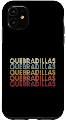 Hülle für iPhone 11 Quebradillas Puerto Rico Quebradillas PR Vintage Text